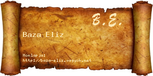 Baza Eliz névjegykártya